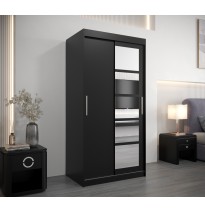 Schiebetürenschrank mit Spiegel ROMA 1 - Größe 100cm 120cm 150cm 180cm 200cm 250cm
