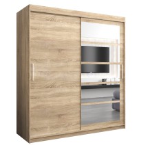 Schiebetürenschrank mit Spiegel ROMA 1 - Größe 100cm 120cm 150cm 180cm 200cm 250cm
