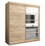 Schiebetürenschrank mit Spiegel ROMA 1 - Größe 100cm 120cm 150cm 180cm 200cm 250cm
