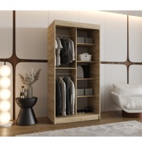 Schiebetürenschrank mit Spiegel MILO - Größe 100cm 120cm 150cm 180cm 200cm 250cm