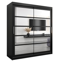Schiebetürenschrank mit Spiegel ROMA 2 - Größe 100cm 120cm 150cm 180cm 200cm 250cm