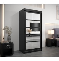 Schiebetürenschrank mit Spiegel ROMA 2 - Größe 100cm 120cm 150cm 180cm 200cm 250cm