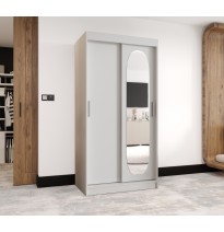 Schiebetürenschrank mit Spiegel ROYAL - Größe 100cm 120cm 150cm 180cm 200cm 250cm