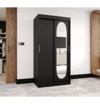 Schiebetürenschrank mit Spiegel ROYAL - Größe 100cm 120cm 150cm 180cm 200cm 250cm