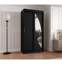 Schiebetürenschrank mit Spiegel MILO - Größe 100cm 120cm 150cm 180cm 200cm 250cm
