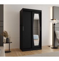 Schiebetürenschrank mit Spiegel ROSSA - Größe 100cm 120cm 150cm 180cm 200cm 250cm
