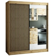 Schiebetürenschrank LAMELO 2 mit Spiegel | 100-250 cm