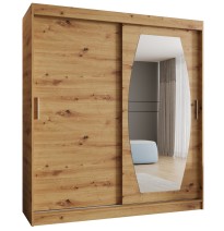 Schiebetürenschrank mit Spiegel ROSSA - Größe 100cm 120cm 150cm 180cm 200cm 250cm